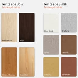 Chaise Mila Sans Accoudoirs par Zelder en noyer clair et tissu coloris cendre