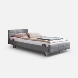 Lit Leonard Simple Motorise par Zelder en 90cm et 200cm coloris brun