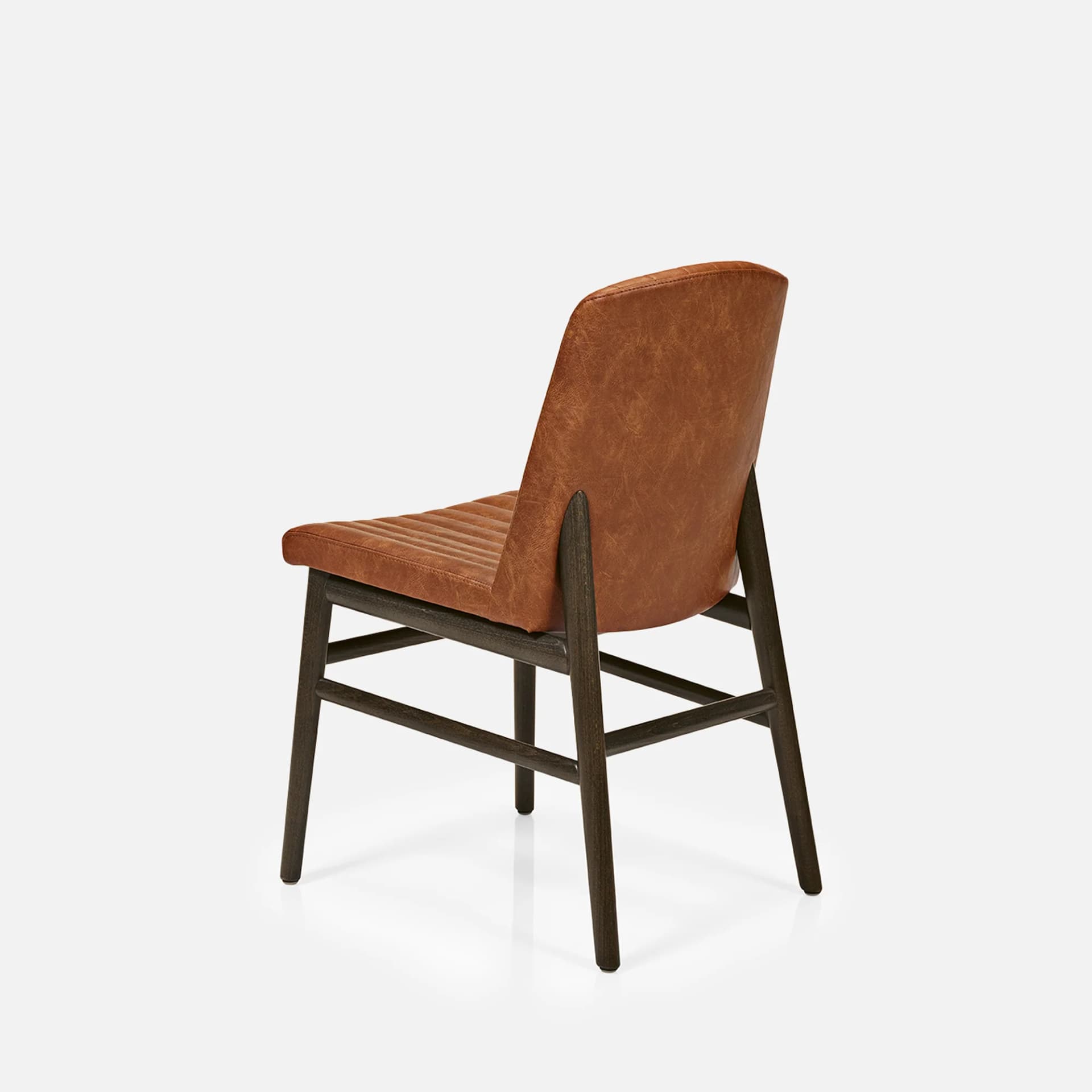 Chaise May Sans Accoudoirs par Zelder en hêtre naturel et tissu coloris cendre