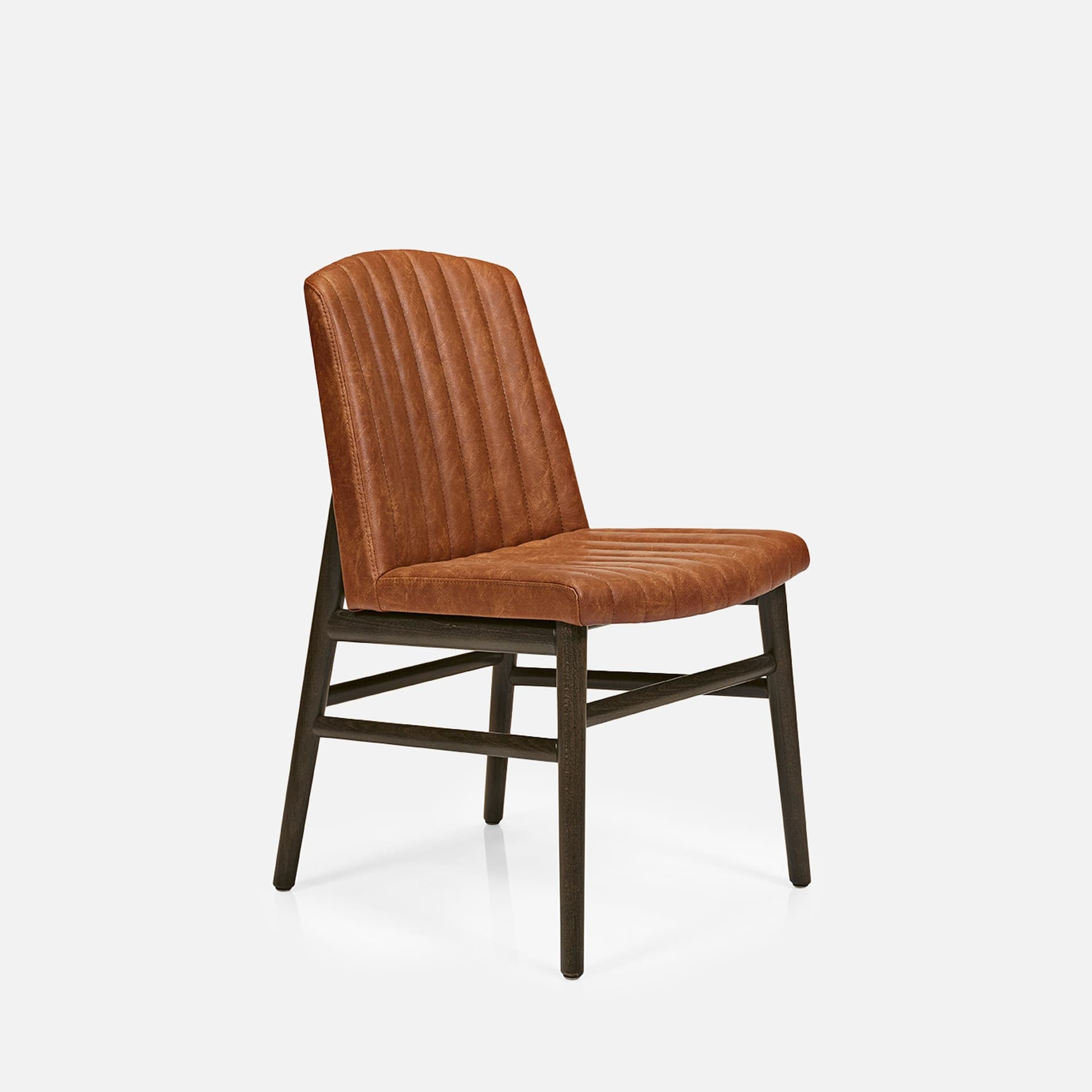 Chaise May Sans Accoudoirs par Zelder en bois hêtre naturel et revètement tissu coloris beige fumé