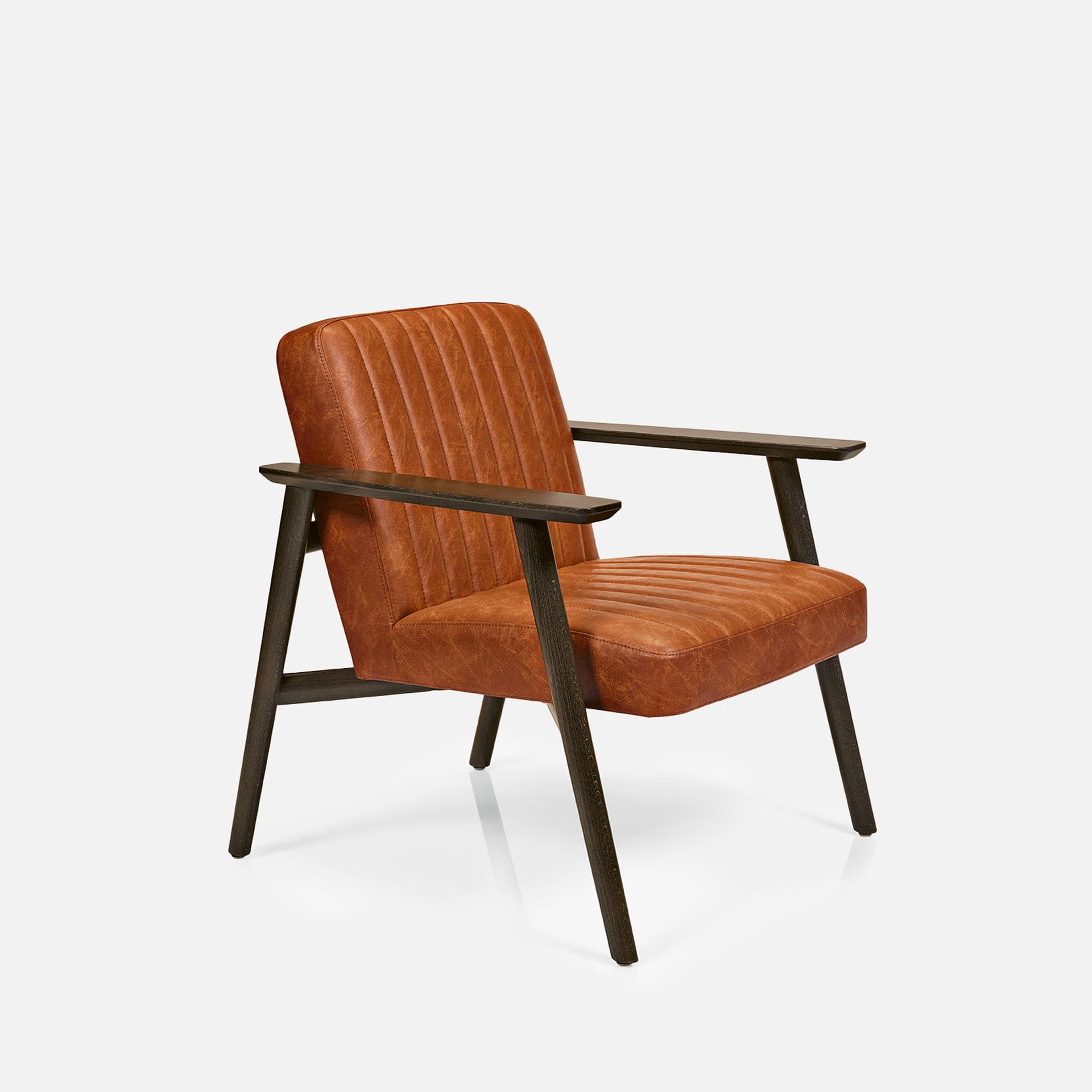 Fauteuil May Accoudoirs par Zelder en bois hêtre naturel et revètement tissu coloris beige fumé