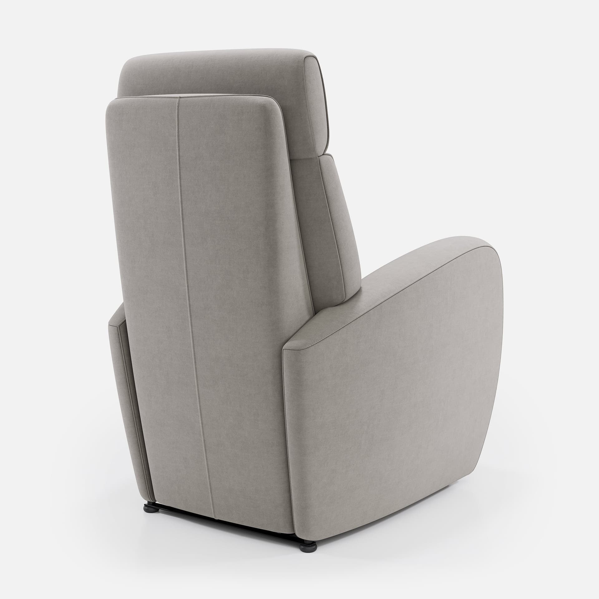 Fauteuil Relax Bobby par Zelder en tissu et crème