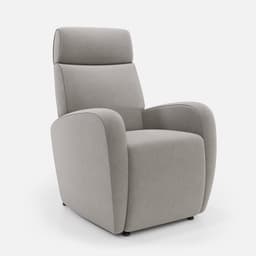 Fauteuil Relax Bobby par Zelder en revètement tissu et couleur gris clair