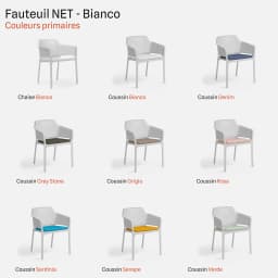Fauteuil De Jardin Net par Zelder en antracite et sardinia