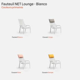 Fauteuil De Jardin Net Lounge par Zelder en tortora et rosa