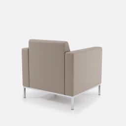 Fauteuil Fixe Caro par Zelder en simili et gris perle