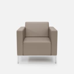 Fauteuil Fixe Caro par Zelder en simili et chocolat