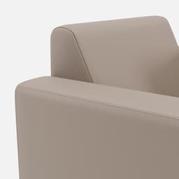 Fauteuil Fixe Caro par Zelder en simili et butternut
