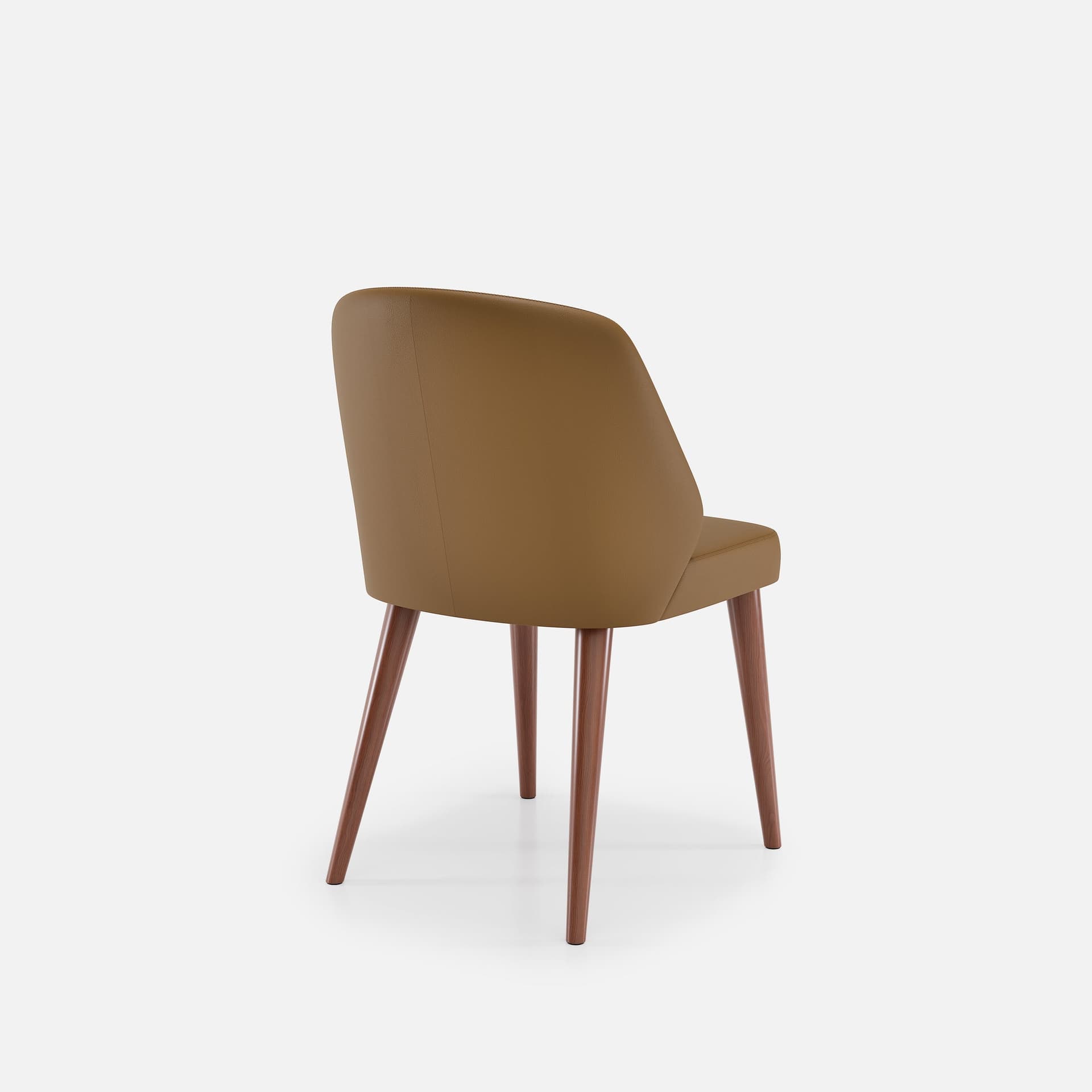 Chaise Chantale Sans Accoudoirs par Zelder en hêtre naturel et tissu coloris cendre