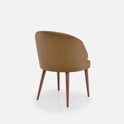 Chaise Bergere Chantale par Zelder en hêtre naturel et tissu coloris cendre