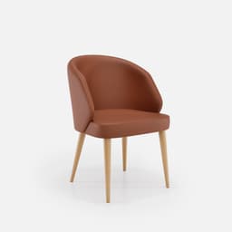 Chaise Bergere Chantale par Zelder en merisier classique et tissu coloris gris perle