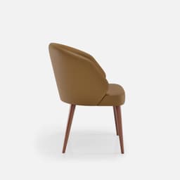 Chaise Bergere Chantale par Zelder en hêtre naturel et tissu coloris terra rosa