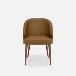 Chaise Bergere Chantale par Zelder en hêtre naturel et tissu coloris taupe