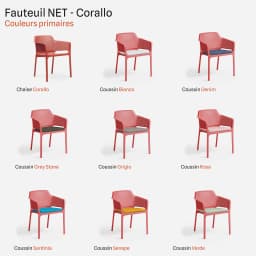 Fauteuil De Jardin Net par Zelder en antracite et senape