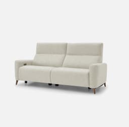 Canape Relax 2 Places Calas par Zelder en 174cm - 2 places et noyer coloris crème