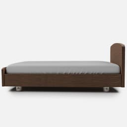 Lit Norton Motorise Xl Habillage Moderne par Zelder en 90 cm et noyer lincoln