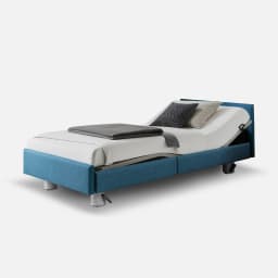 Lit Leonard Simple Motorise par Zelder en largeur 90cm et longueur 200cm coloris blanc