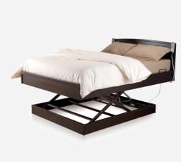 Lit Releveur Diego par Zelder en simple et 90 cm coloris noyer lincoln