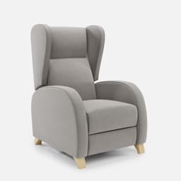 Fauteuil Relax Manuel Pablo par Zelder en hêtre naturel et simili coloris butternut