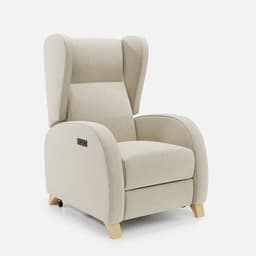 Fauteuil Releveur 1 Moteur Pablo par Zelder en noyer et tissu coloris bleu nuit