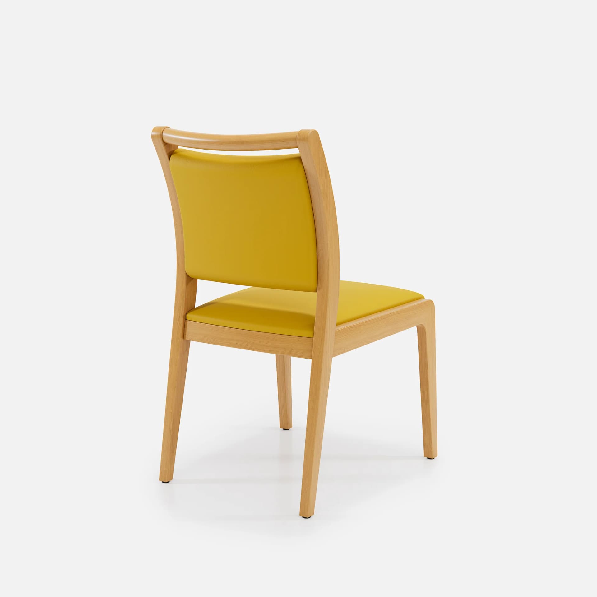 Chaise Julia Sans Accoudoirs par Zelder en hêtre naturel et tissu coloris cendre