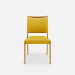 Chaise Julia Sans Accoudoirs par Zelder en hêtre naturel et tissu coloris terra rosa