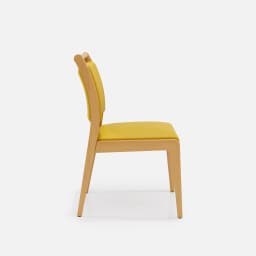 Chaise Julia Sans Accoudoirs par Zelder en hêtre naturel et tissu coloris taupe