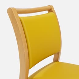 Chaise Julia Sans Accoudoirs par Zelder en hêtre naturel et tissu coloris gris perle