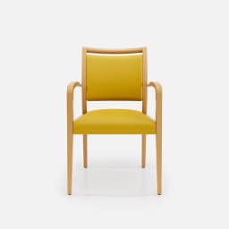 Chaise Accoudoirs Julia par Zelder en hêtre naturel et tissu coloris terra rosa