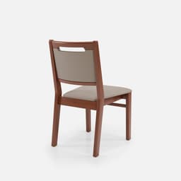 Chaise Liza Sans Accoudoirs par Zelder en hêtre naturel et tissu coloris cendre