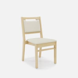 Chaise Liza Sans Accoudoirs par Zelder en merisier classique et tissu coloris terra rosa