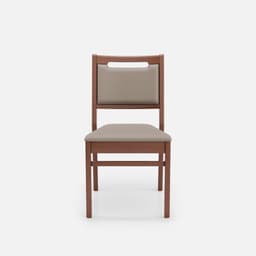 Chaise Liza Sans Accoudoirs par Zelder en hêtre naturel et tissu coloris taupe