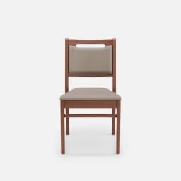 Chaise Liza Sans Accoudoirs par Zelder en hêtre naturel et tissu coloris taupe