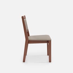 Chaise Liza Sans Accoudoirs par Zelder en hêtre naturel et tissu coloris terra rosa