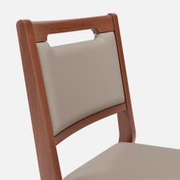 Chaise Liza Sans Accoudoirs par Zelder en hêtre naturel et tissu coloris gris perle