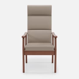 Fauteuil Fixe Liza par Zelder en hêtre naturel et tissu coloris terra rosa