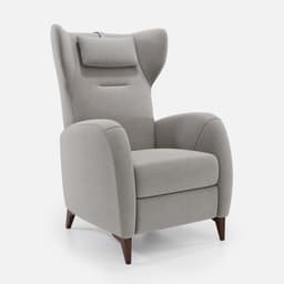 Fauteuil Louise Relax par Zelder en manuel et noyer clair coloris taupe