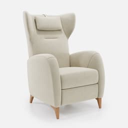 Fauteuil Louise Relax par Zelder en manuel et noyer clair coloris chocolat