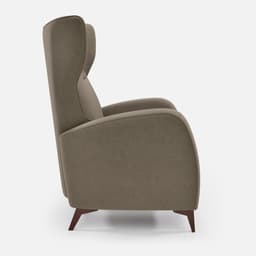 Fauteuil Louise Relax par Zelder en manuel et hêtre naturel coloris taupe