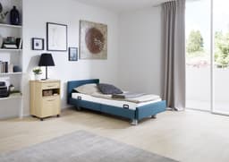 Lit Leonard Simple Motorise par Zelder en 90cm et 210cm coloris blanc