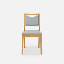 Chaise Mila Sans Accoudoirs par Zelder en hêtre naturel et tissu coloris terra rosa