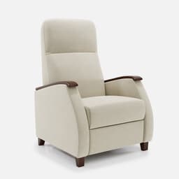 Fauteuil Milo Small Relax Manuel par Zelder en hêtre naturel et simili coloris butternut