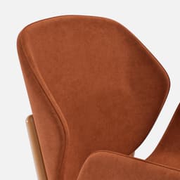 Chaise Accoudoirs Mireille par Zelder en hêtre naturel et tissu coloris gris perle