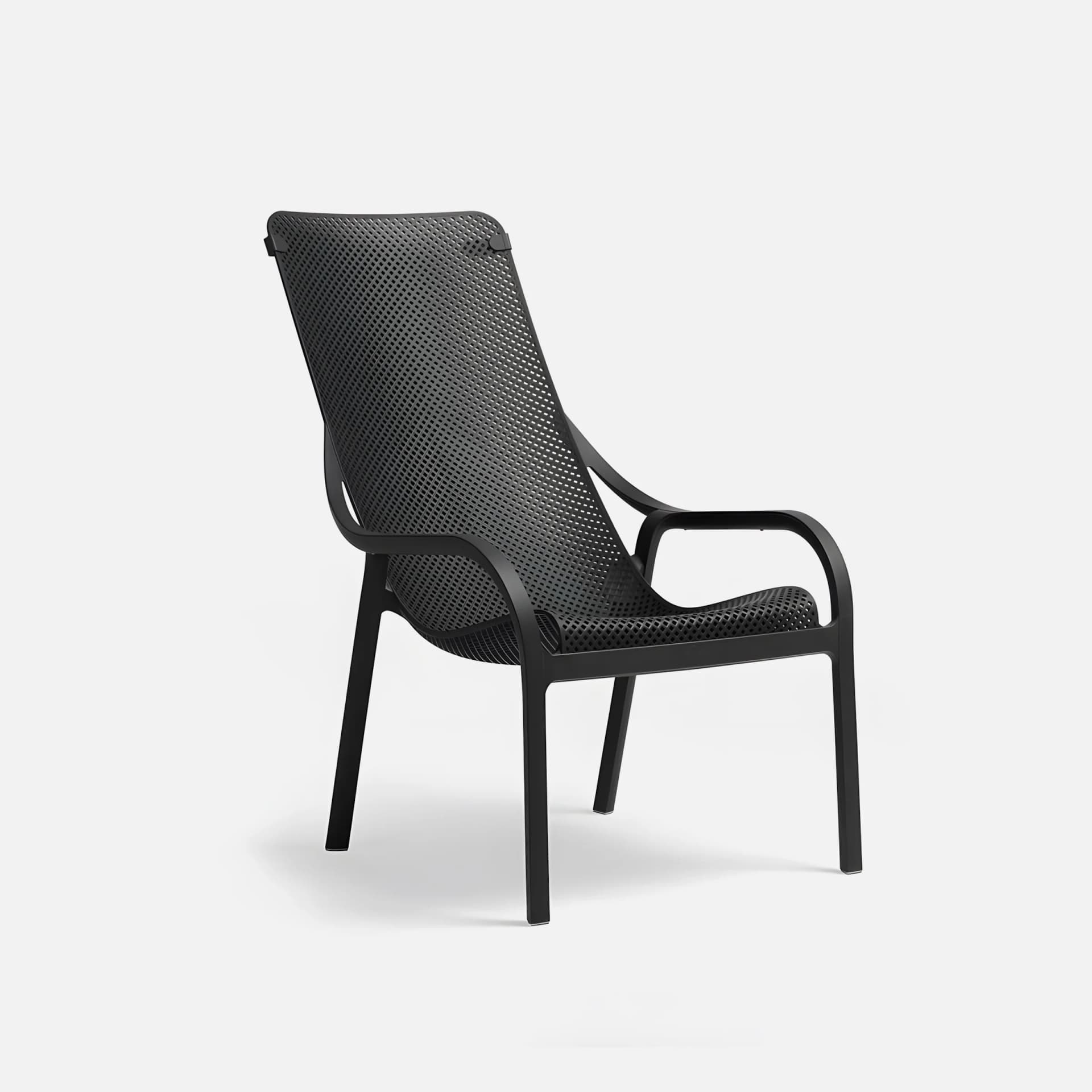 Fauteuil De Jardin Net Lounge par Zelder en coloris antracite et têtière sans