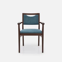 Chaise Accoudoirs Mila par Zelder en hêtre naturel et tissu coloris cendre