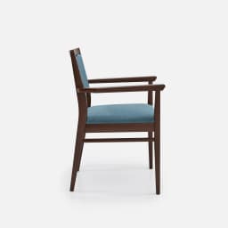 Chaise Accoudoirs Mila par Zelder en hêtre naturel et tissu coloris terra rosa