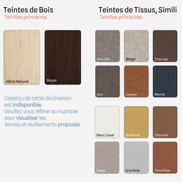 Chaise Lily Sans Accoudoirs par Zelder en hêtre naturel et tissu coloris cognac