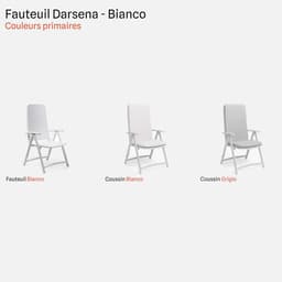 Fauteuil De Jardin Darsena par Zelder en tortora et bianco