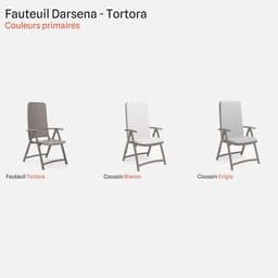 Fauteuil De Jardin Darsena par Zelder en tortora et grigio