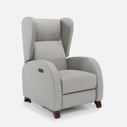 Fauteuil Releveur 1 Moteur Pablo par Zelder en noyer et tissu coloris taupe